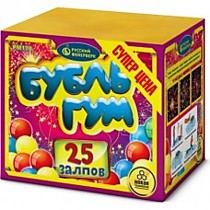 Фейерверк салют Р7300 «БУБЛЬ-ГУМ» (0,8" х 25)